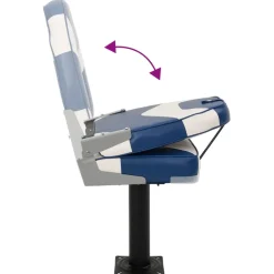 vidaXL 2-delige Bootstoelenset met hoge rugleuning inklapbaar
