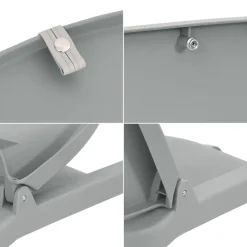 vidaXL 2-delige Bootstoelenset inklapbaar 48x51x41 cm grijs