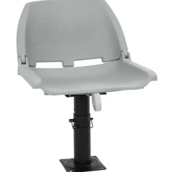 vidaXL 2-delige Bootstoelenset inklapbaar 48x51x41 cm grijs