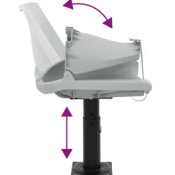 vidaXL 2-delige Bootstoelenset inklapbaar 48x51x41 cm grijs