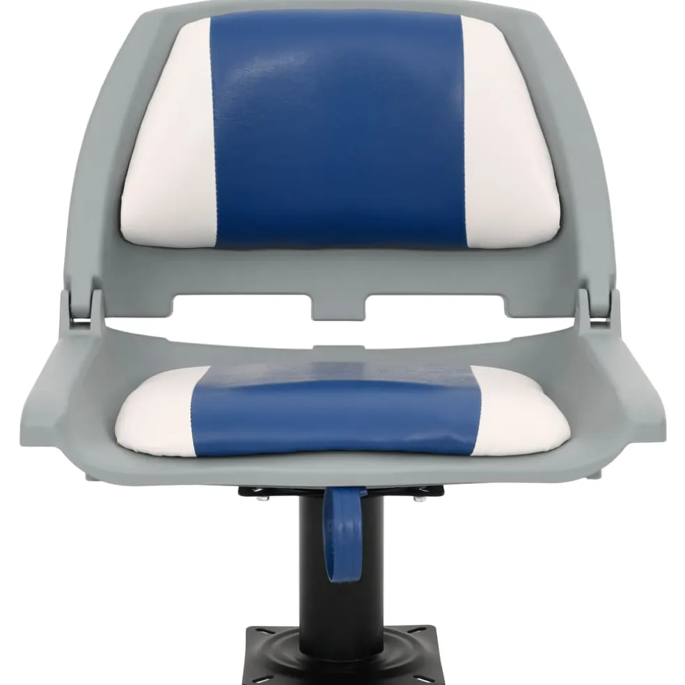 vidaXL 2-delige Bootstoelenset inklapbaar 48x51x41 cm blauw en wit