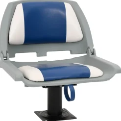 vidaXL 2-delige Bootstoelenset inklapbaar 48x51x41 cm blauw en wit