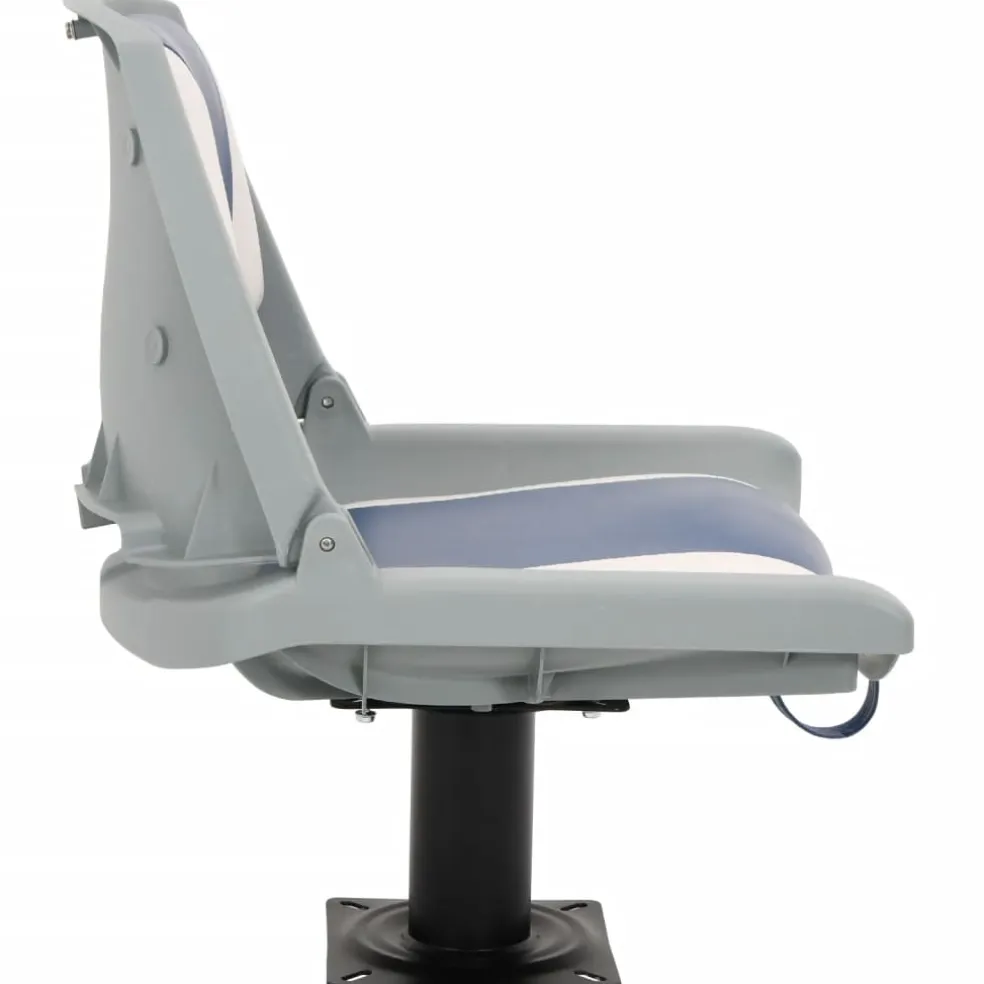 vidaXL 2-delige Bootstoelenset inklapbaar 48x51x41 cm blauw en wit