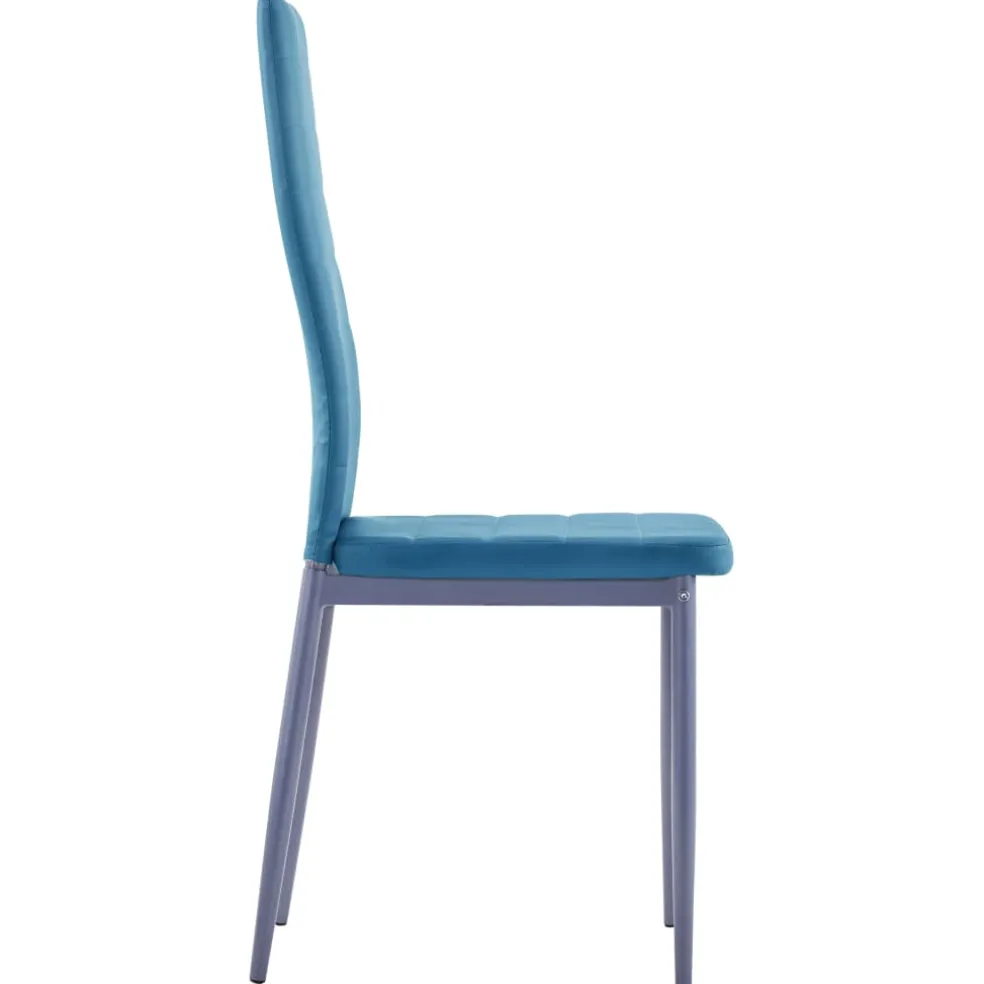 vidaXL 5-delige Eethoek blauw