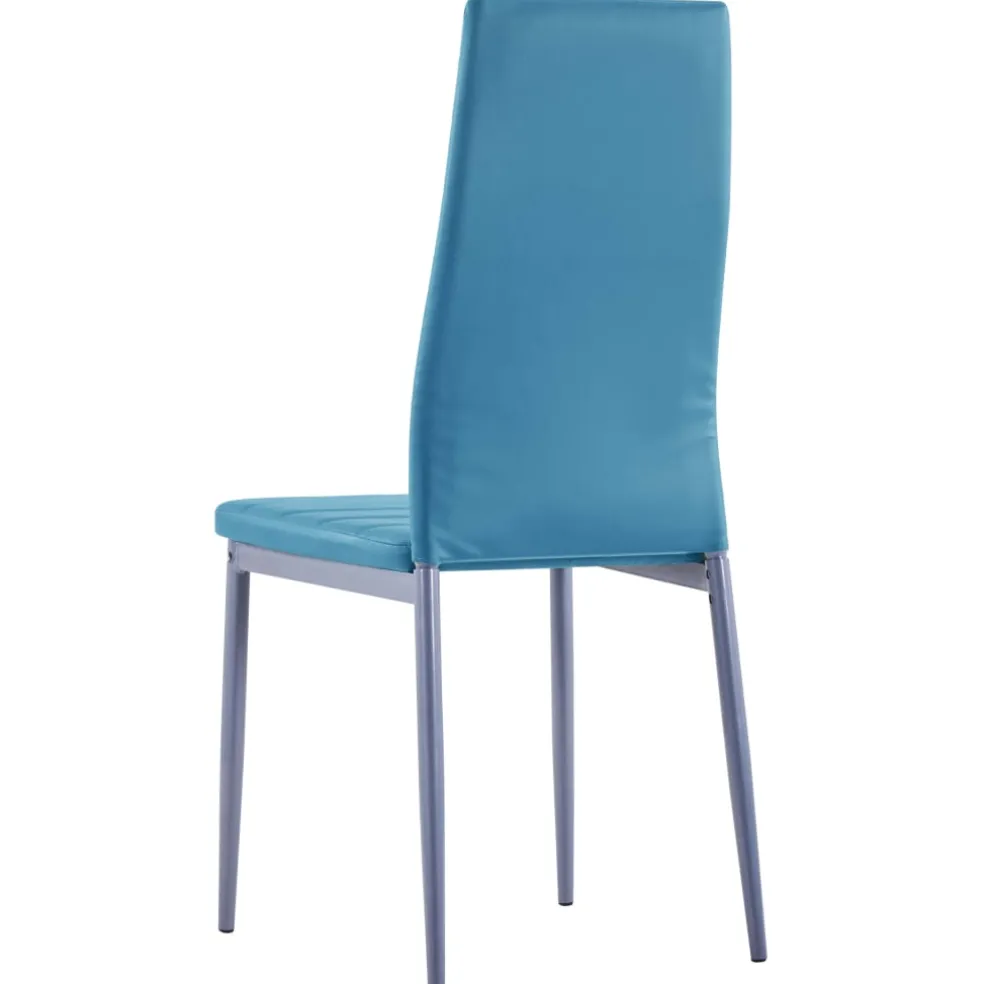vidaXL 5-delige Eethoek blauw