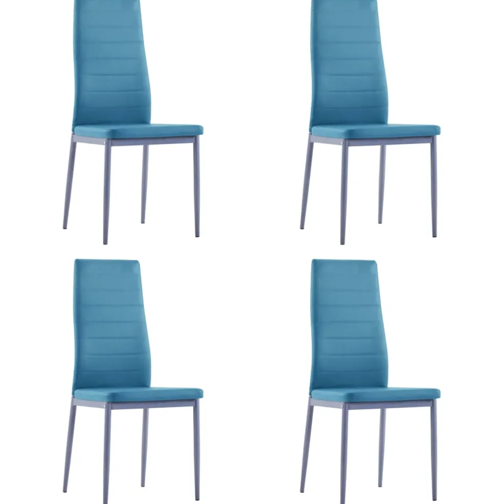 vidaXL 5-delige Eethoek blauw