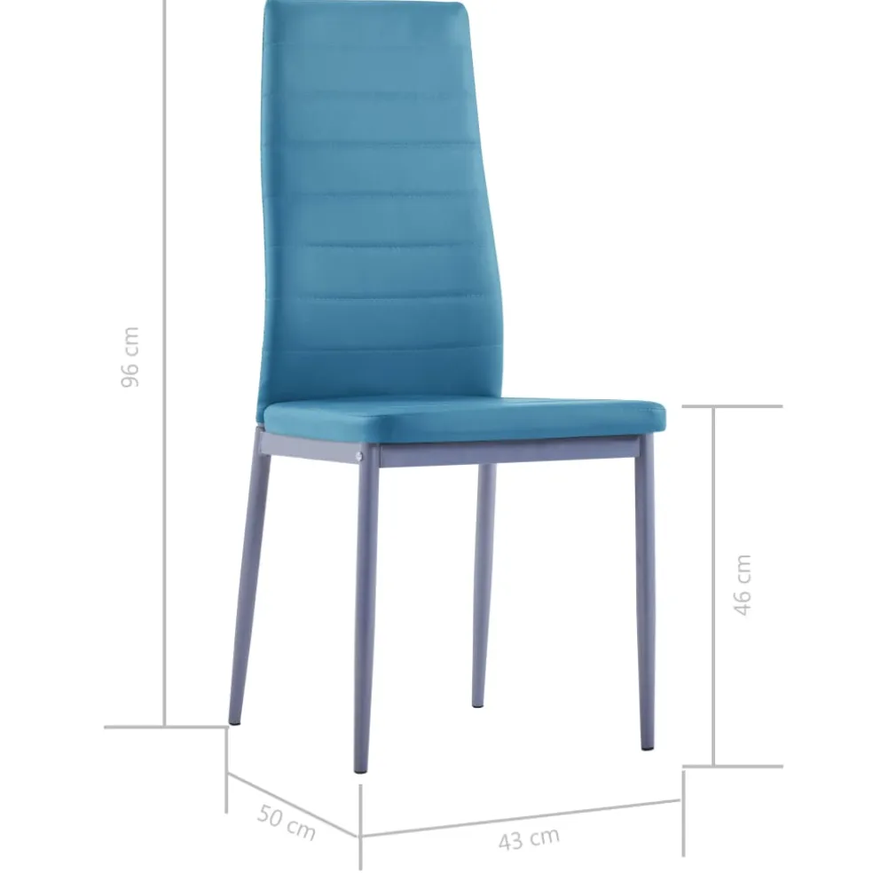 vidaXL 5-delige Eethoek blauw