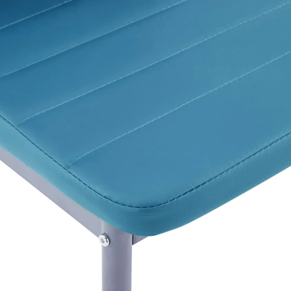vidaXL 5-delige Eethoek blauw