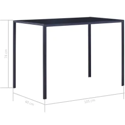 vidaXL 5-delige Eethoek blauw