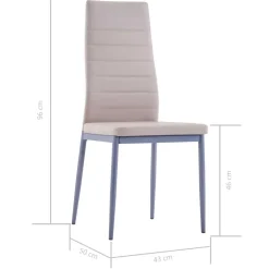 vidaXL 5-delige Eethoek cappuccino