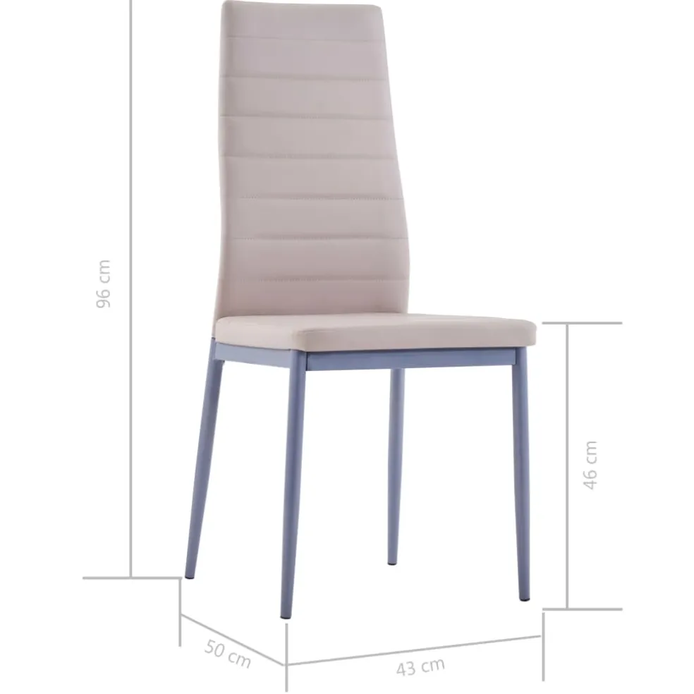 vidaXL 5-delige Eethoek cappuccino