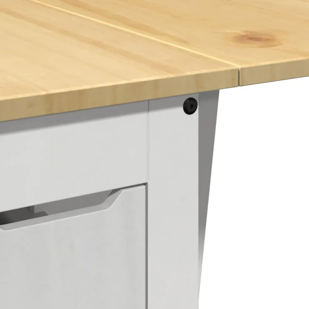 vidaXL 5-delige Eethoek Corona inklapbaar grenenhout wit