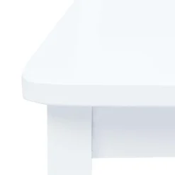vidaXL 5-delige Eethoek massief rubberwood wit
