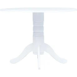 vidaXL 5-delige Eethoek massief rubberwood wit