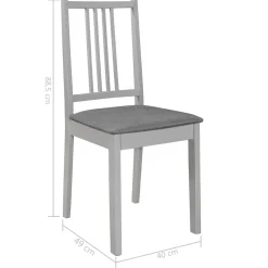 vidaXL 3-delige Eethoek MDF grijs