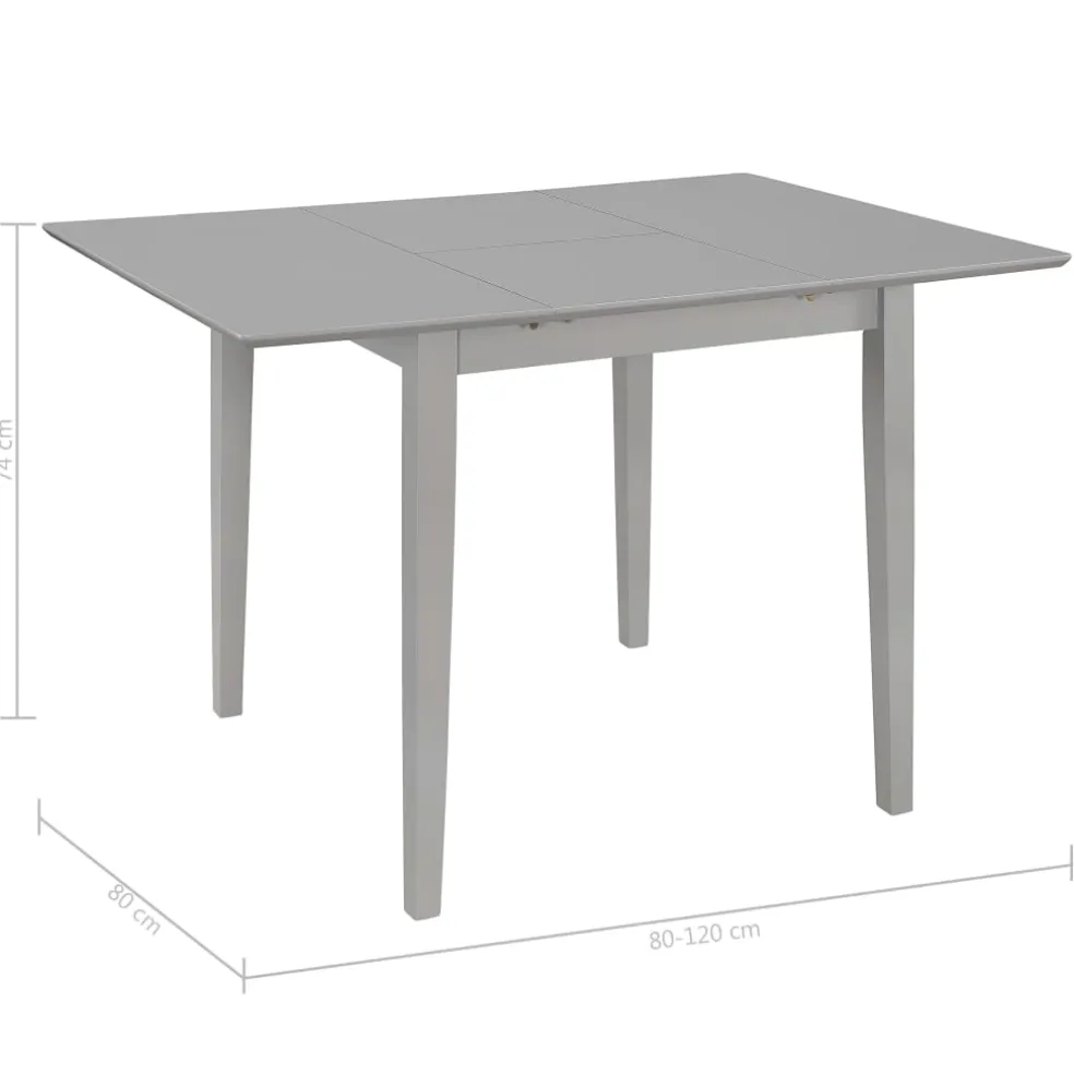 vidaXL 3-delige Eethoek MDF grijs