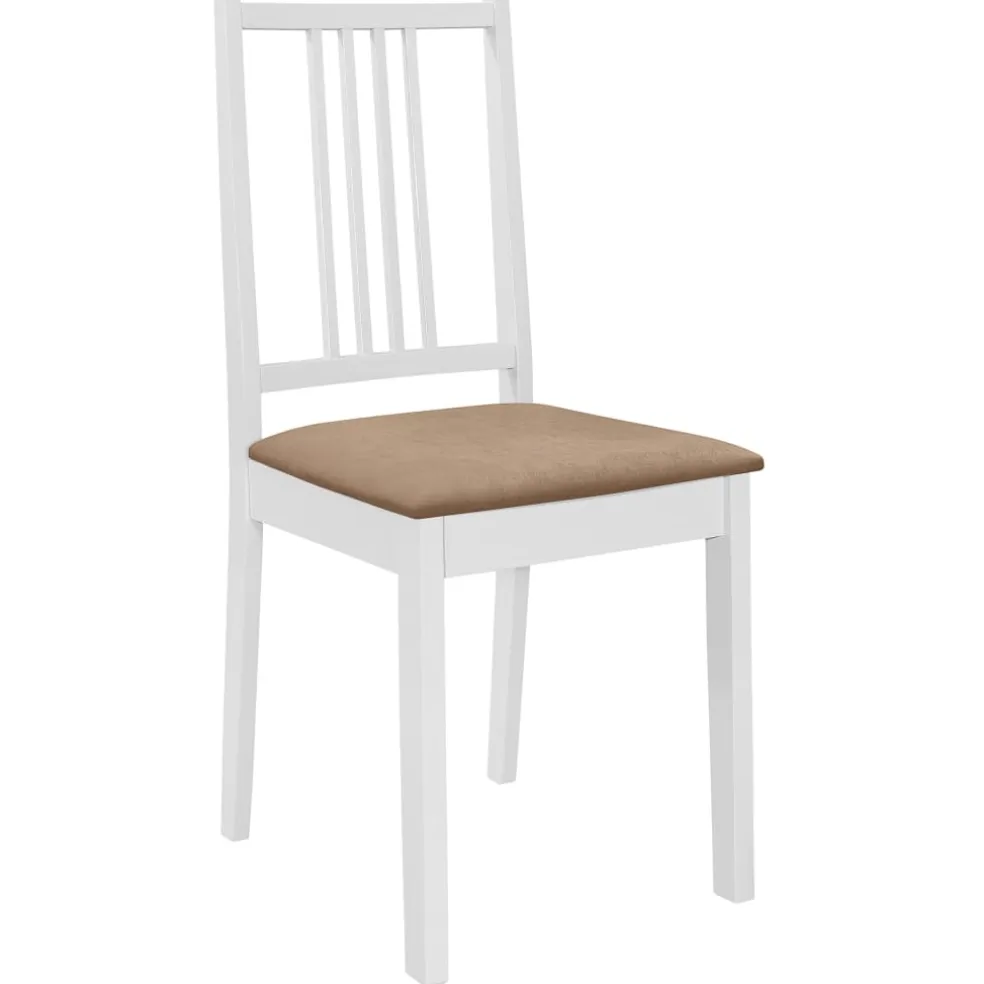 vidaXL 5-delige Eethoek MDF wit