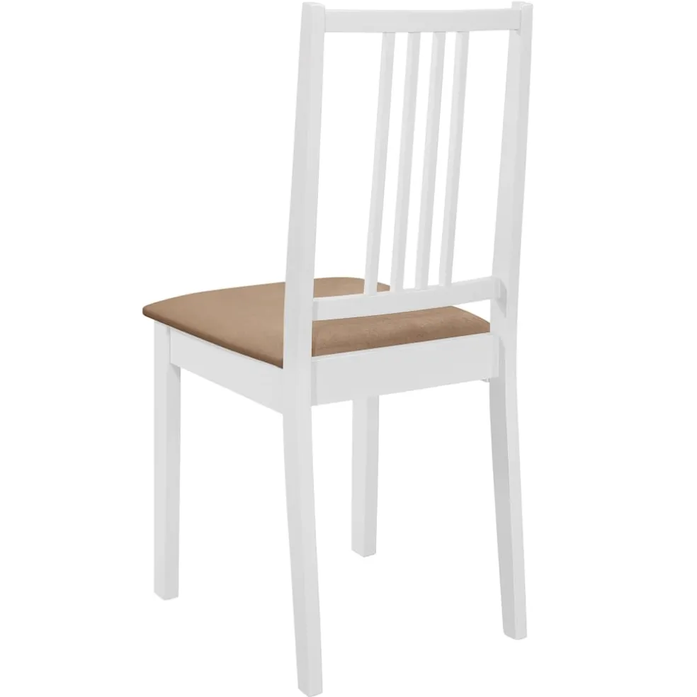 vidaXL 5-delige Eethoek MDF wit