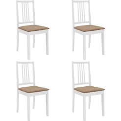 vidaXL 5-delige Eethoek MDF wit