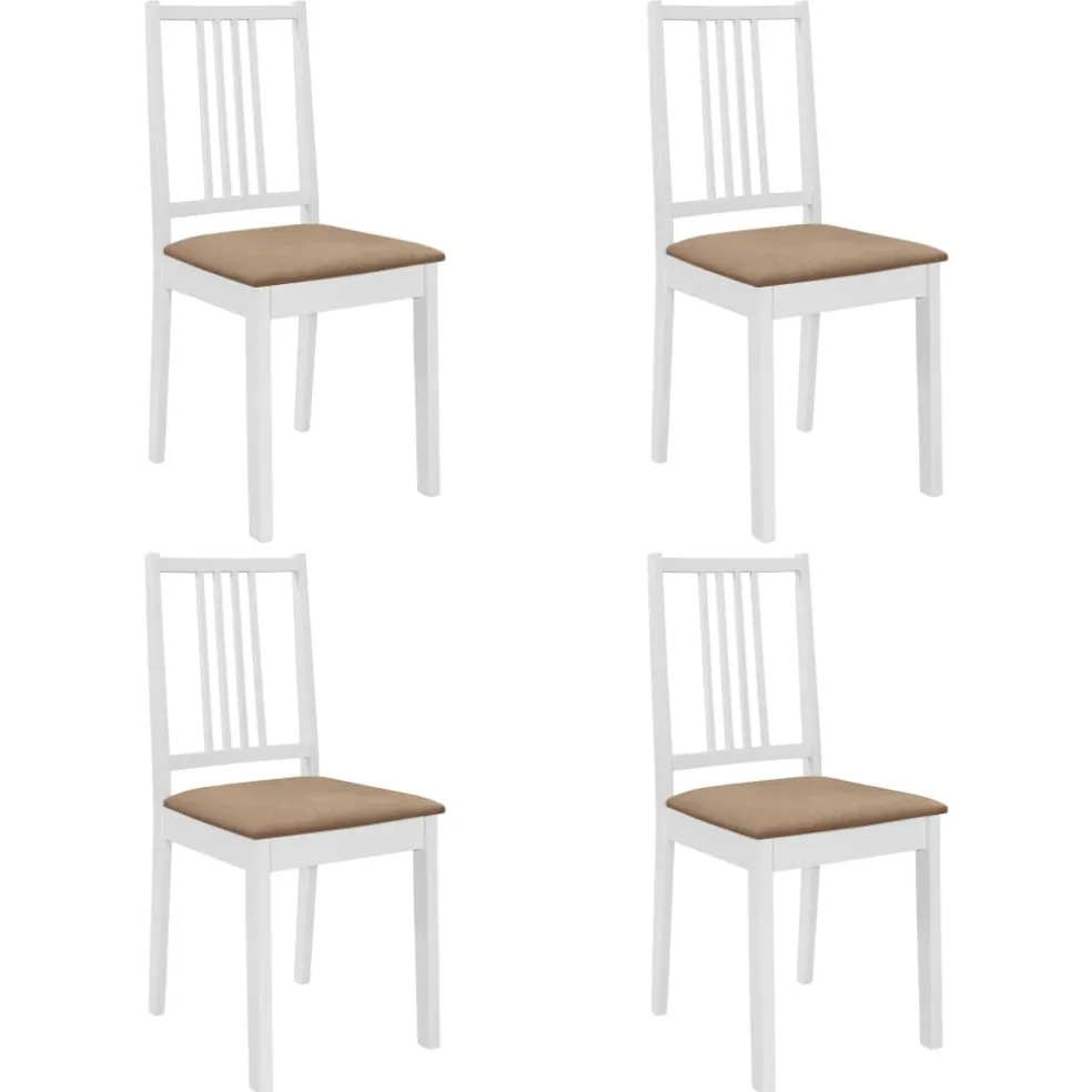 vidaXL 5-delige Eethoek MDF wit