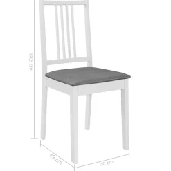 vidaXL 3-delige Eethoek MDF wit
