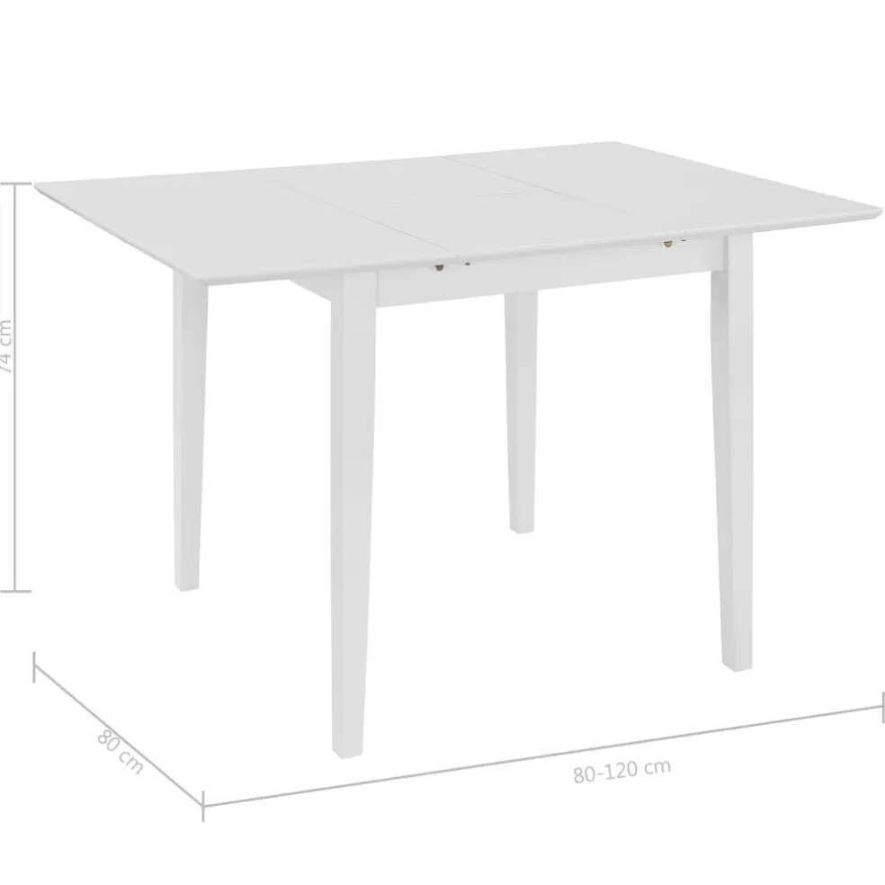 vidaXL 3-delige Eethoek MDF wit