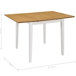 vidaXL 3-delige Eethoek MDF wit
