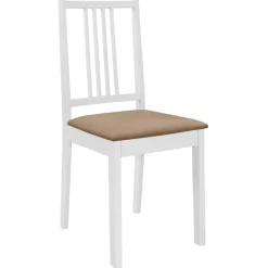 vidaXL 3-delige Eethoek MDF wit