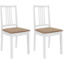 vidaXL 3-delige Eethoek MDF wit