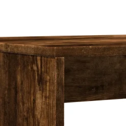vidaXL 3-delige Eettafel en bankenset bewerkt hout gerookt eikenkleur