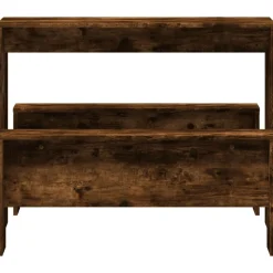 vidaXL 3-delige Eettafel en bankenset bewerkt hout gerookt eikenkleur
