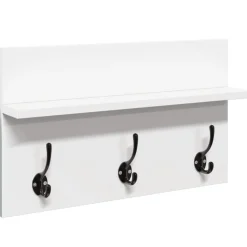 vidaXL 4-delige Garderobe set bewerkt hout wit