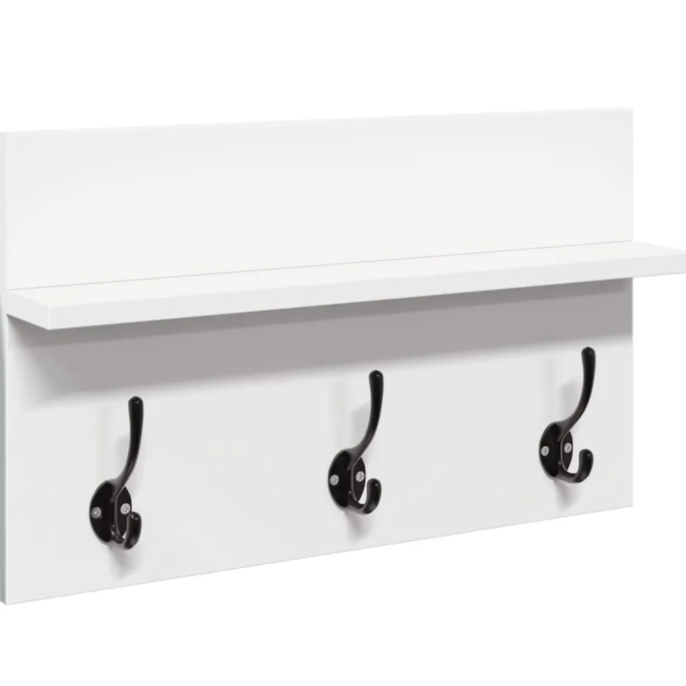 vidaXL 4-delige Garderobe set bewerkt hout wit