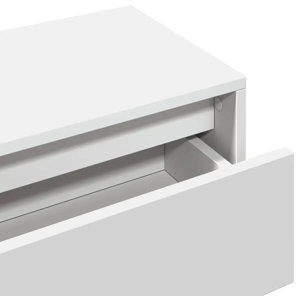 vidaXL 4-delige Garderobe set bewerkt hout wit