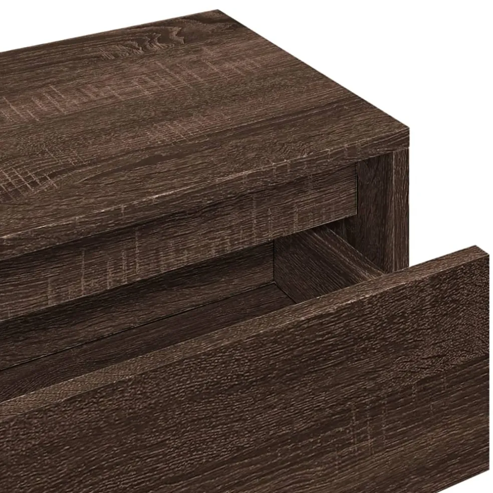 vidaXL 4-delige Garderobe set bewerkt hout bruin eikenkleurig
