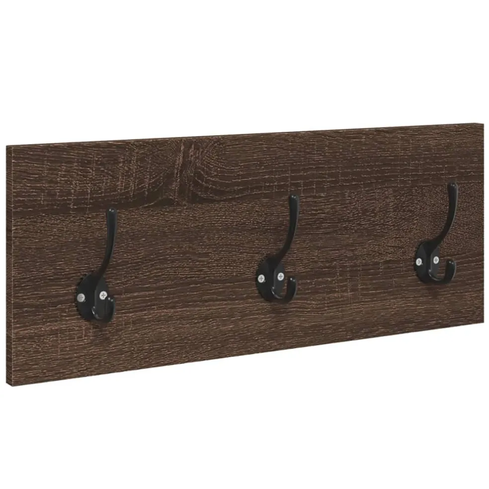 vidaXL 4-delige Garderobe set bewerkt hout bruin eikenkleurig