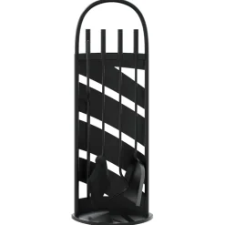vidaXL 5-delige Haardset 23x15x66 cm staal