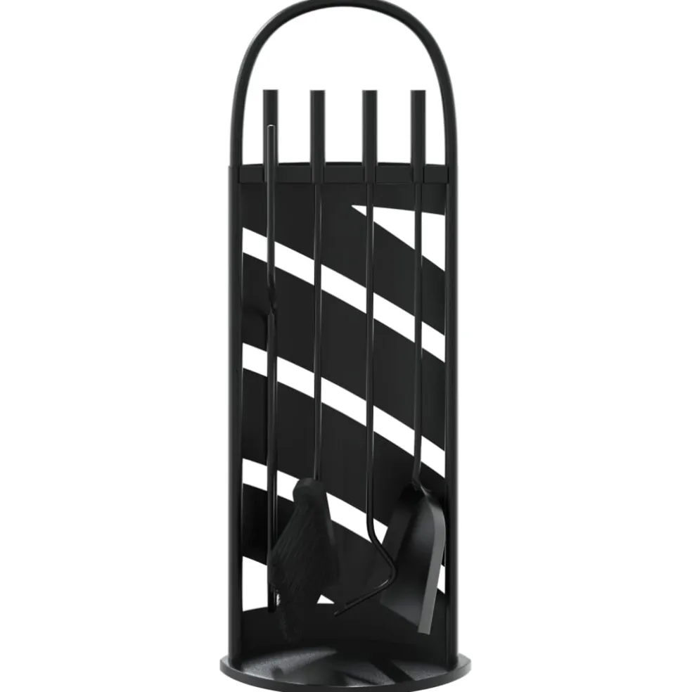 vidaXL 5-delige Haardset 23x15x66 cm staal