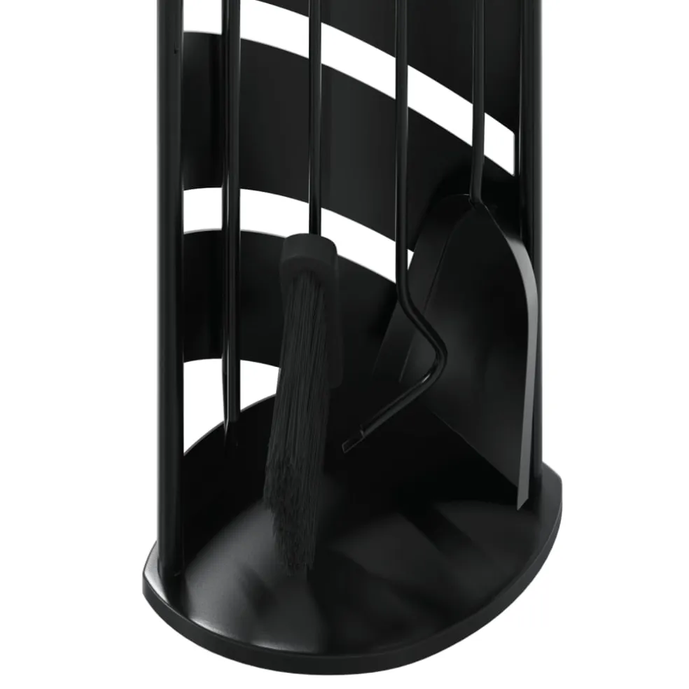 vidaXL 5-delige Haardset 23x15x66 cm staal