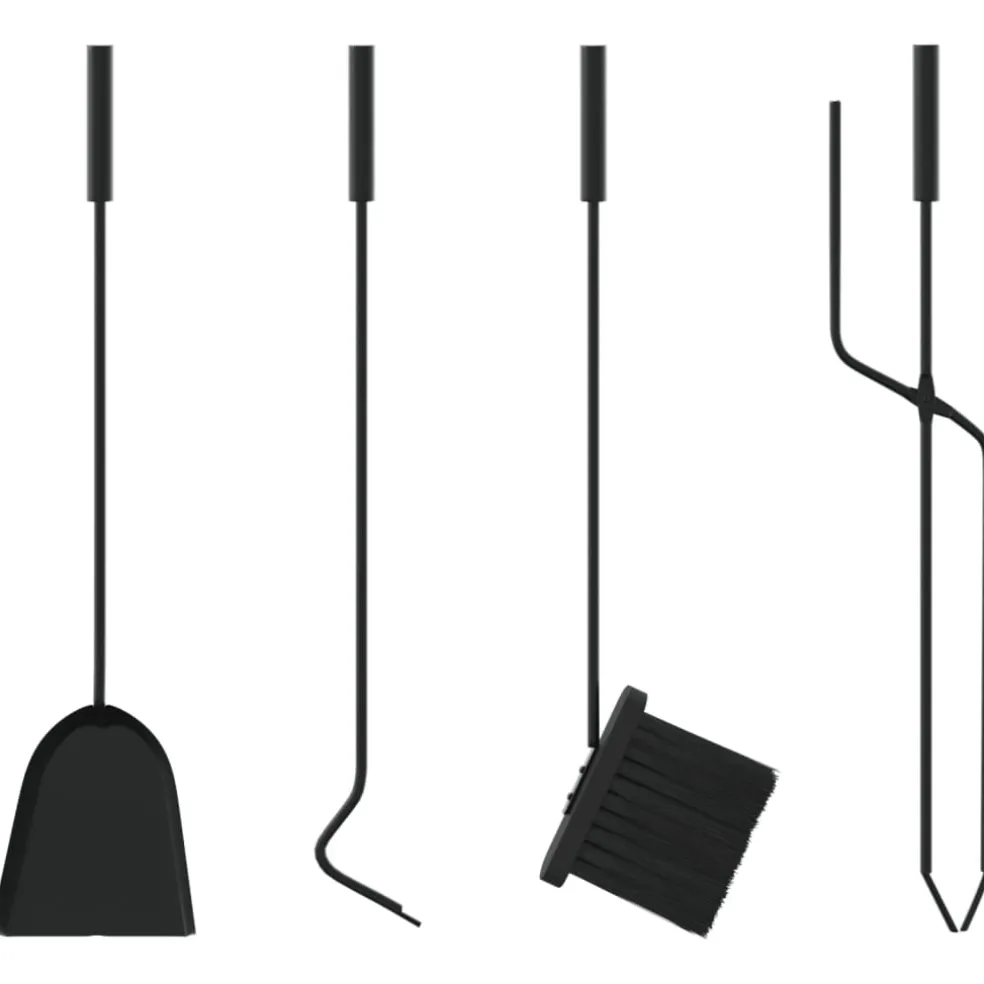 vidaXL 5-delige Haardset 23x15x66 cm staal