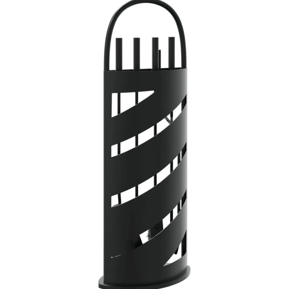 vidaXL 5-delige Haardset 23x15x66 cm staal