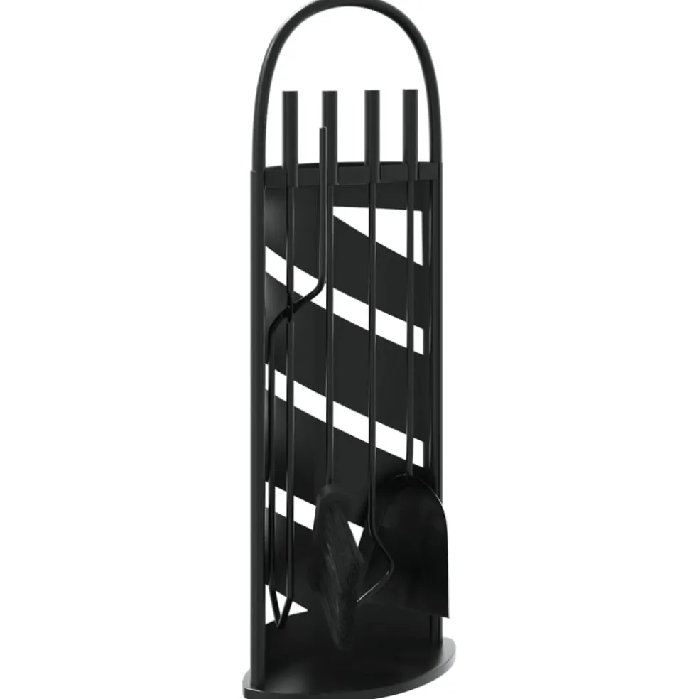 vidaXL 5-delige Haardset 23x15x66 cm staal