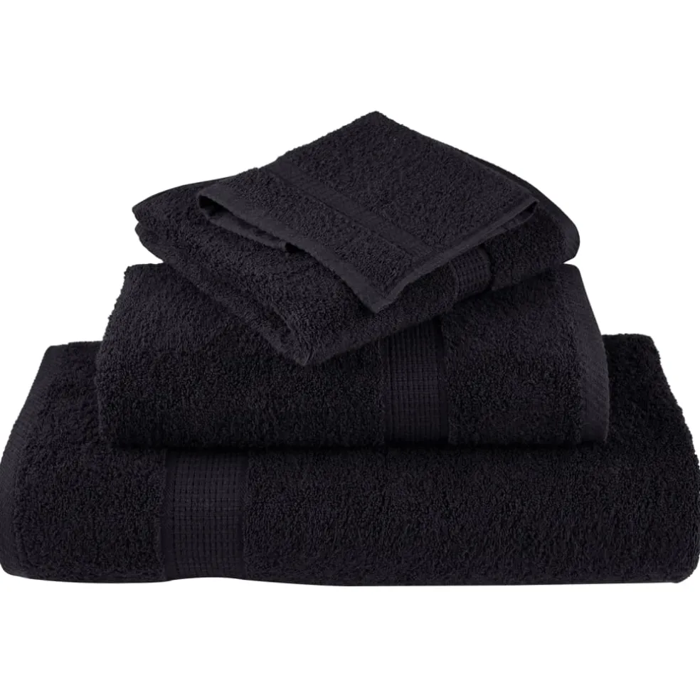 vidaXL 12-delige Handdoekenset SOLUND 600 g/m² zwart