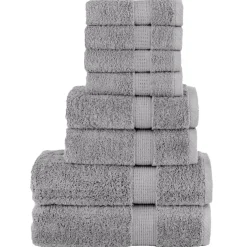 vidaXL 8-delige Handdoekenset SOLUND 600 g/m² grijs