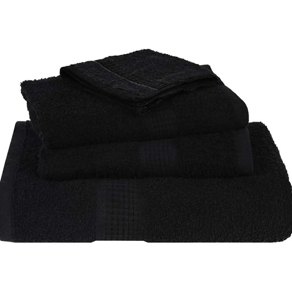 vidaXL 6-delige Handdoekenset FROGN 360 g/m² zwart