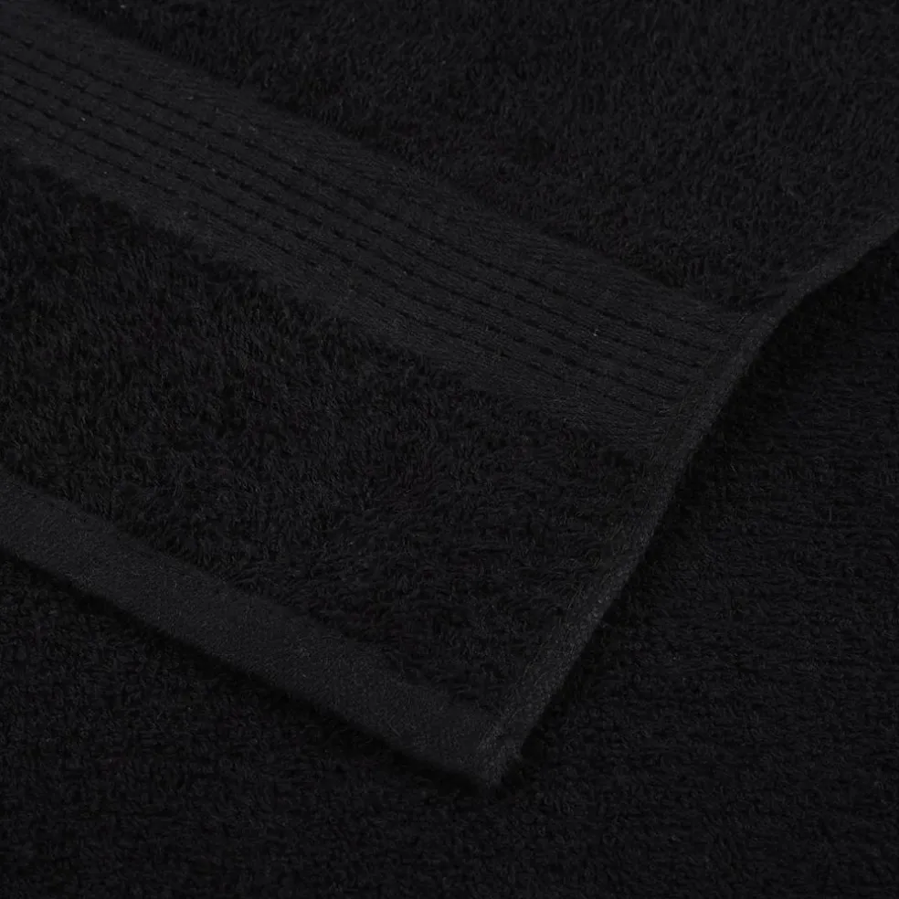 vidaXL 6-delige Handdoekenset FROGN 360 g/m² zwart