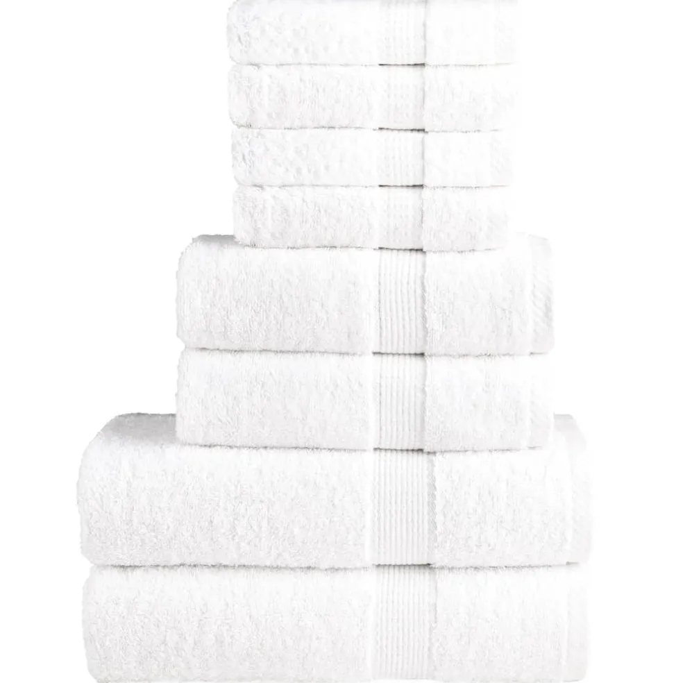 vidaXL 8-delige Handdoekenset SOLUND 600 g/m² wit
