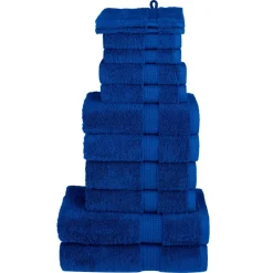 vidaXL 12-delige Handdoekenset SOLUND 600 g/m² blauw