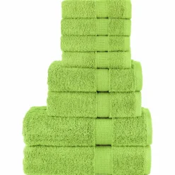 vidaXL 8-delige Handdoekenset SOLUND 600 g/m² appelgroen