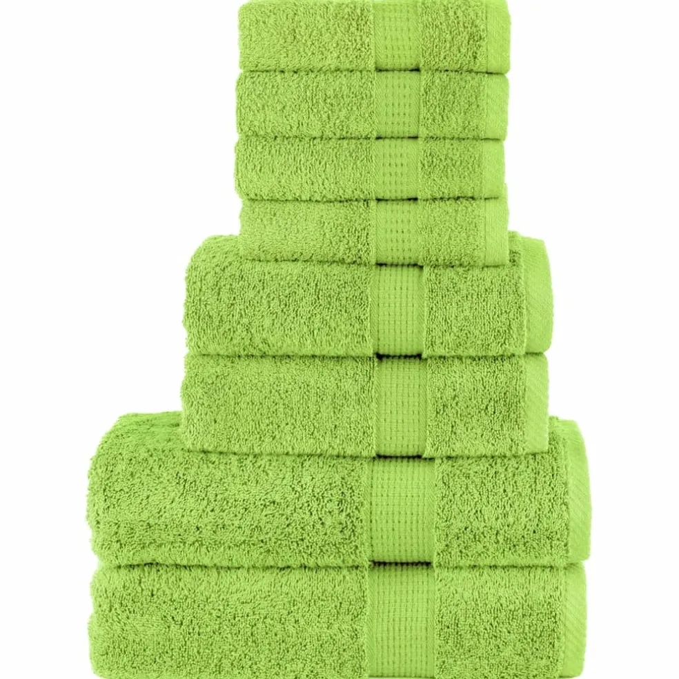 vidaXL 8-delige Handdoekenset SOLUND 600 g/m² appelgroen